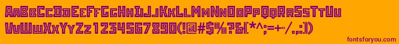 Rodchenkoinlinettt Font – Purple Fonts on Orange Background