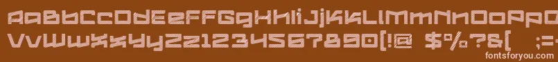 Logofontik4fStripesRegular Font – Pink Fonts on Brown Background