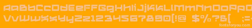 Logofontik4fStripesRegular Font – Pink Fonts on Orange Background