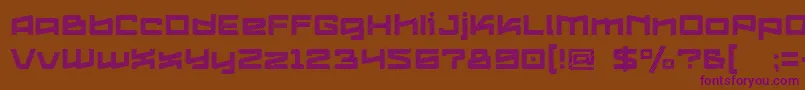 Logofontik4fStripesRegular Font – Purple Fonts on Brown Background