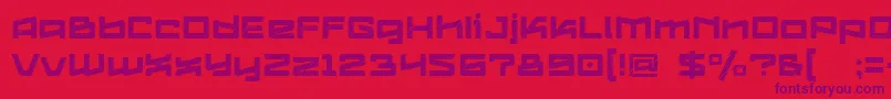 Logofontik4fStripesRegular Font – Purple Fonts on Red Background