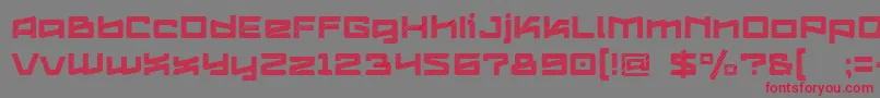 Logofontik4fStripesRegular Font – Red Fonts on Gray Background
