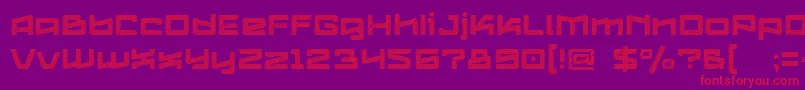 Logofontik4fStripesRegular Font – Red Fonts on Purple Background