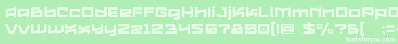 Logofontik4fStripesRegular Font – White Fonts on Green Background
