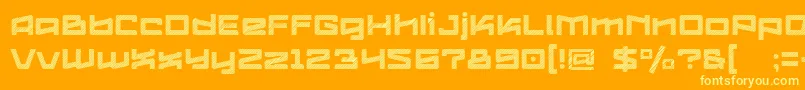 Logofontik4fStripesRegular Font – Yellow Fonts on Orange Background