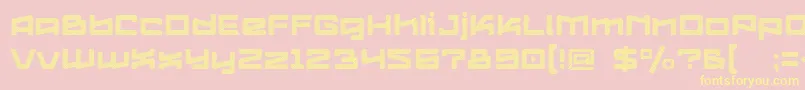 Logofontik4fStripesRegular Font – Yellow Fonts on Pink Background