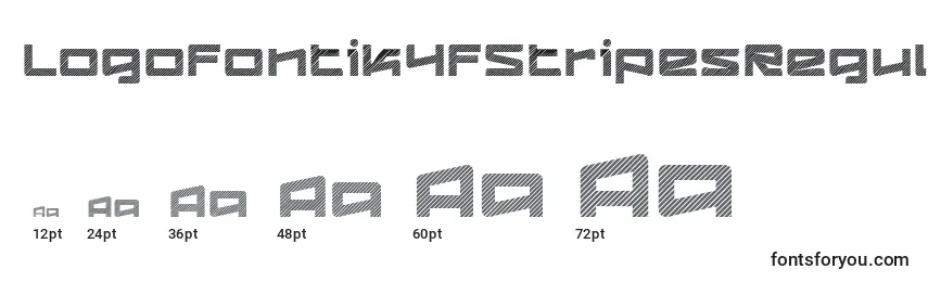 Größen der Schriftart Logofontik4fStripesRegular (90632)