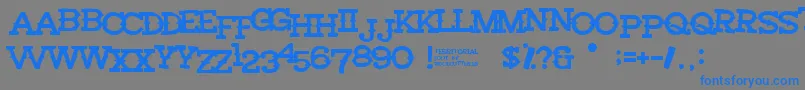 Territorial Font – Blue Fonts on Gray Background