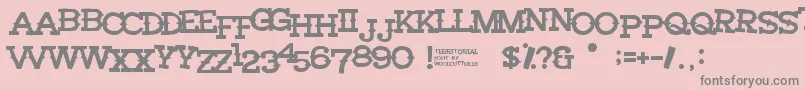Territorial-Schriftart – Graue Schriften auf rosa Hintergrund