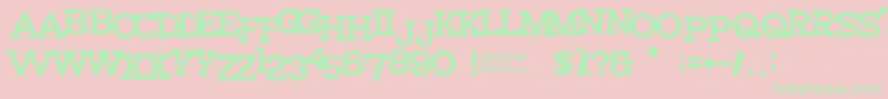 Territorial Font – Green Fonts on Pink Background