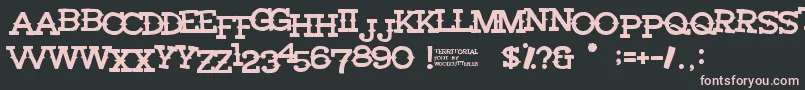 Territorial Font – Pink Fonts on Black Background