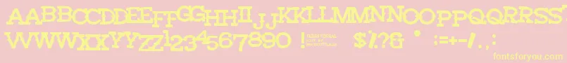 Territorial Font – Yellow Fonts on Pink Background