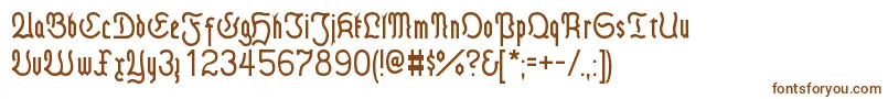 FrakturModern-fontti – ruskeat fontit valkoisella taustalla