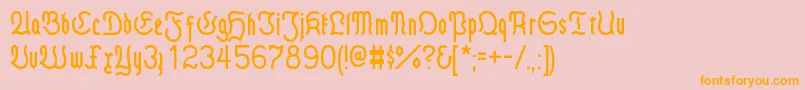 FrakturModern Font – Orange Fonts on Pink Background