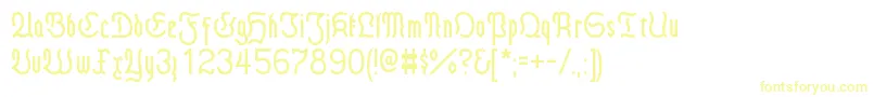 Шрифт FrakturModern – жёлтые шрифты