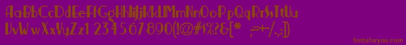 NickerbockerNormal Font – Brown Fonts on Purple Background