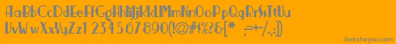 NickerbockerNormal Font – Gray Fonts on Orange Background