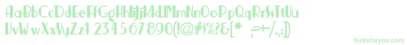 NickerbockerNormal Font – Green Fonts on White Background