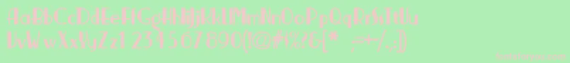 NickerbockerNormal Font – Pink Fonts on Green Background