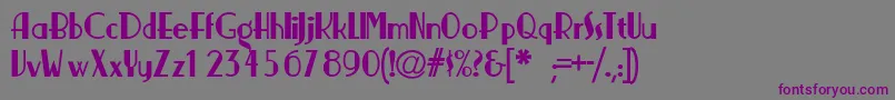 Шрифт NickerbockerNormal – фиолетовые шрифты на сером фоне