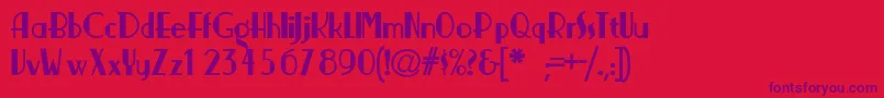 Шрифт NickerbockerNormal – фиолетовые шрифты на красном фоне