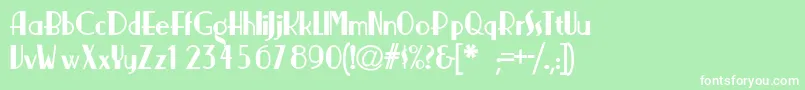 NickerbockerNormal Font – White Fonts on Green Background