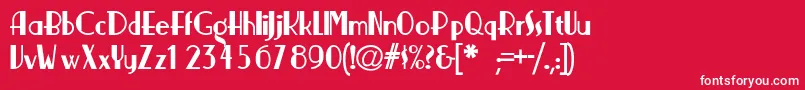 NickerbockerNormal Font – White Fonts on Red Background
