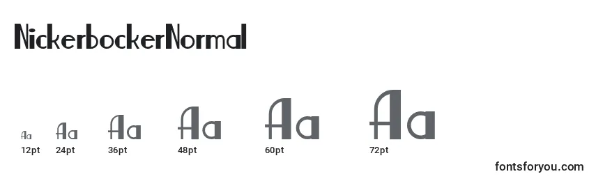 NickerbockerNormal Font Sizes