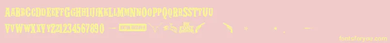 IfcInsaneRodeo Font – Yellow Fonts on Pink Background