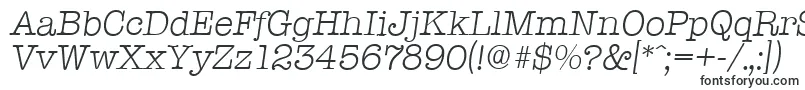 TypewriterserialLightItalic-Schriftart – Schriftarten, die mit T beginnen