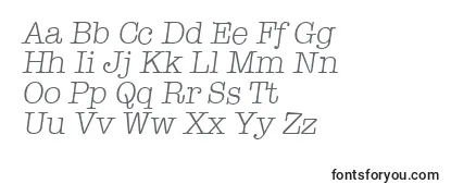TypewriterserialLightItalic Font