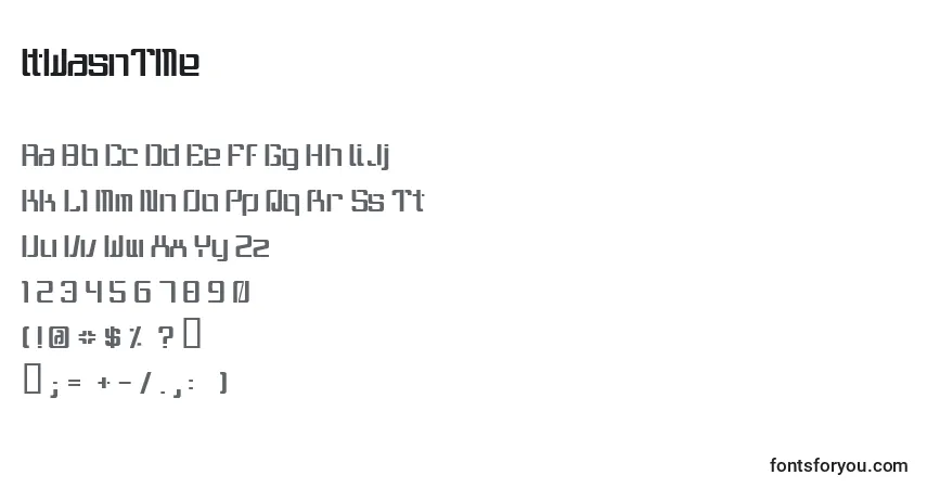 Czcionka ItWasnTMe – alfabet, cyfry, specjalne znaki