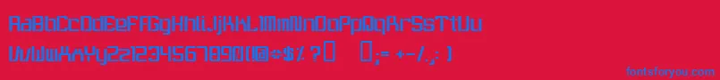 フォントItWasnTMe – 赤い背景に青い文字