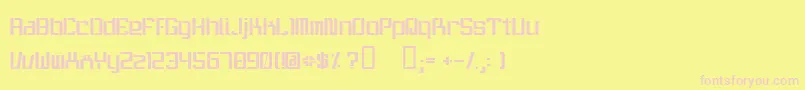 ItWasnTMe-fontti – vaaleanpunaiset fontit keltaisella taustalla