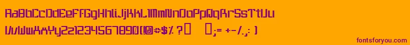 Шрифт ItWasnTMe – фиолетовые шрифты на оранжевом фоне