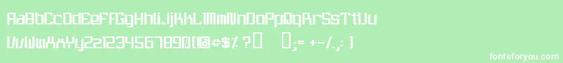 フォントItWasnTMe – 緑の背景に白い文字