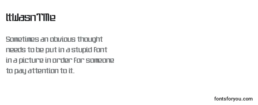 ItWasnTMe Font