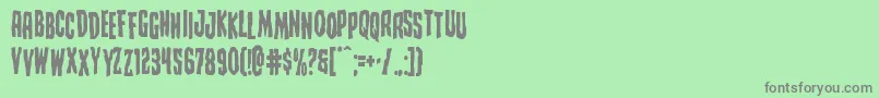 Creepycrawlersstag Font – Gray Fonts on Green Background