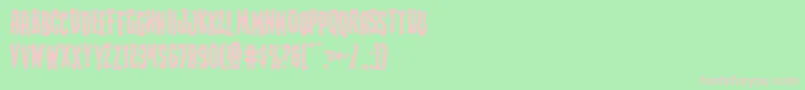 Creepycrawlersstag Font – Pink Fonts on Green Background