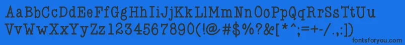 Klgabe Font – Black Fonts on Blue Background