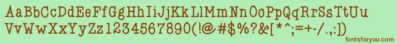 Klgabe Font – Brown Fonts on Green Background