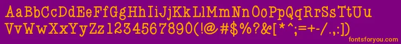 Klgabe Font – Orange Fonts on Purple Background