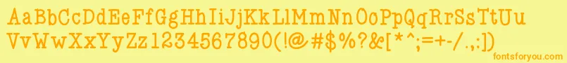 Klgabe Font – Orange Fonts on Yellow Background