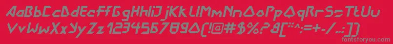 DokterbryceBolditalic Font – Gray Fonts on Red Background