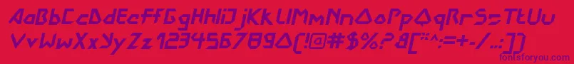 DokterbryceBolditalic Font – Purple Fonts on Red Background