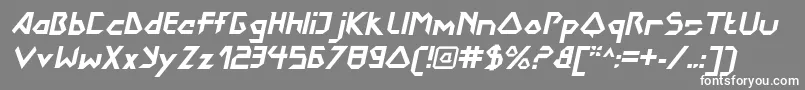 Подробнее о шрифте DokterbryceBolditalic Шрифт DokterbryceBolditalic – белые шрифты на сером фоне