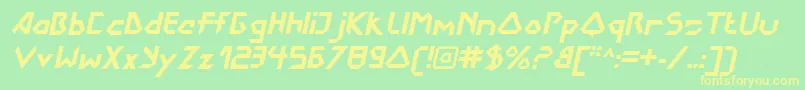 En savoir plus sur la police DokterbryceBolditalic Police DokterbryceBolditalic – polices jaunes sur fond vert