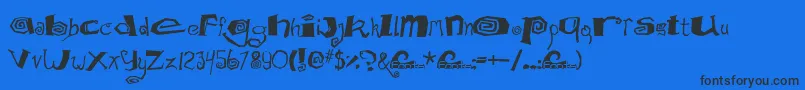 Mathd Font – Black Fonts on Blue Background