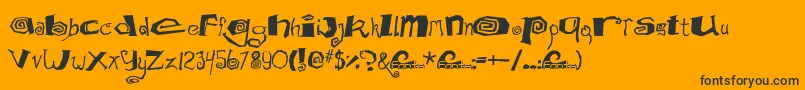 Mathd Font – Black Fonts on Orange Background