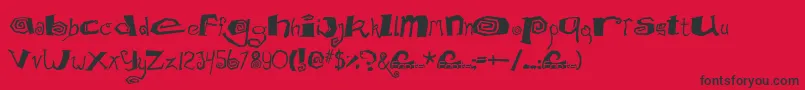 Mathd Font – Black Fonts on Red Background